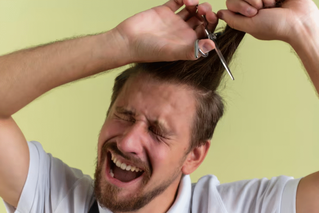 Corte de cabelo para rosto retangular masculino