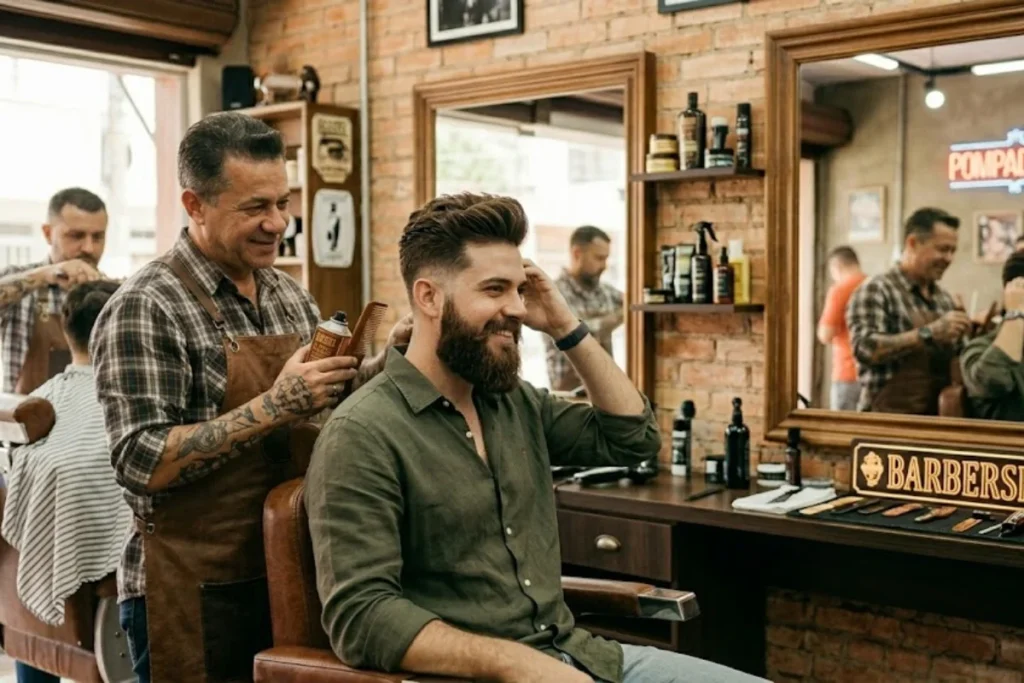definição do corte de cabelo masculino pompadour