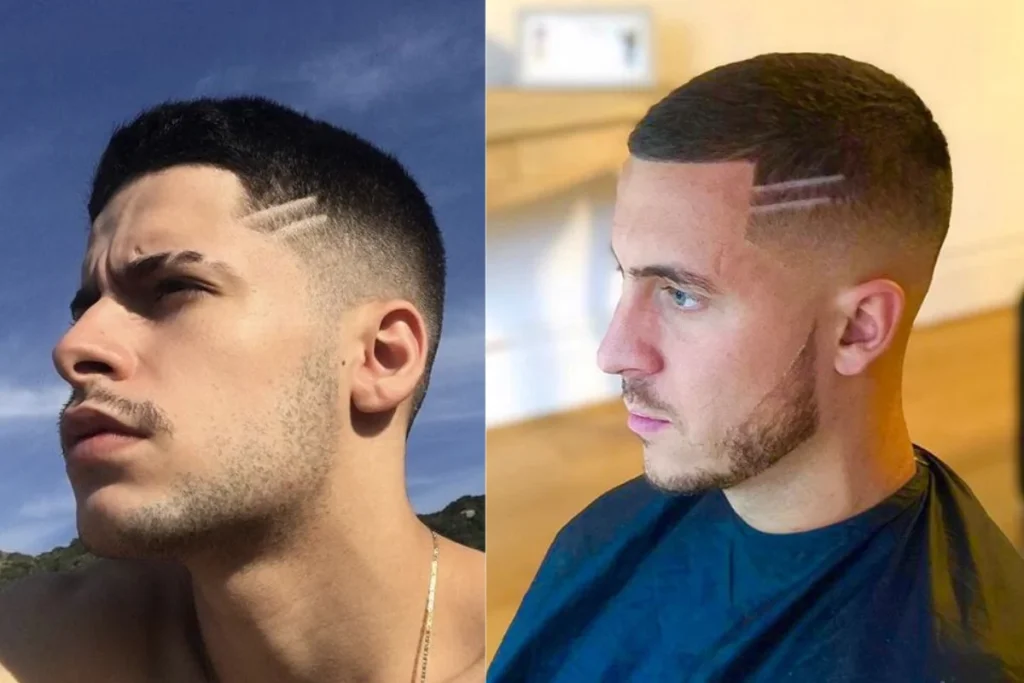 Corte de cabelo com risco