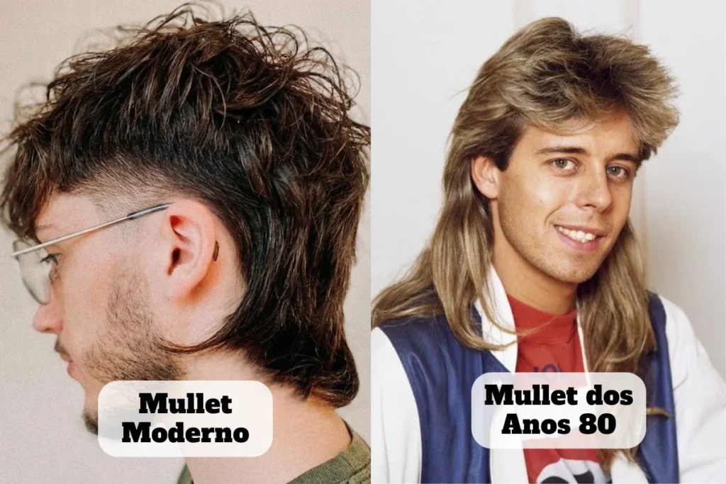 Corte de cabelo mullet masculino: 41 inspirações, como funciona, como escolher 4 Homens com corte de cabelo mullet em diferentes épocas