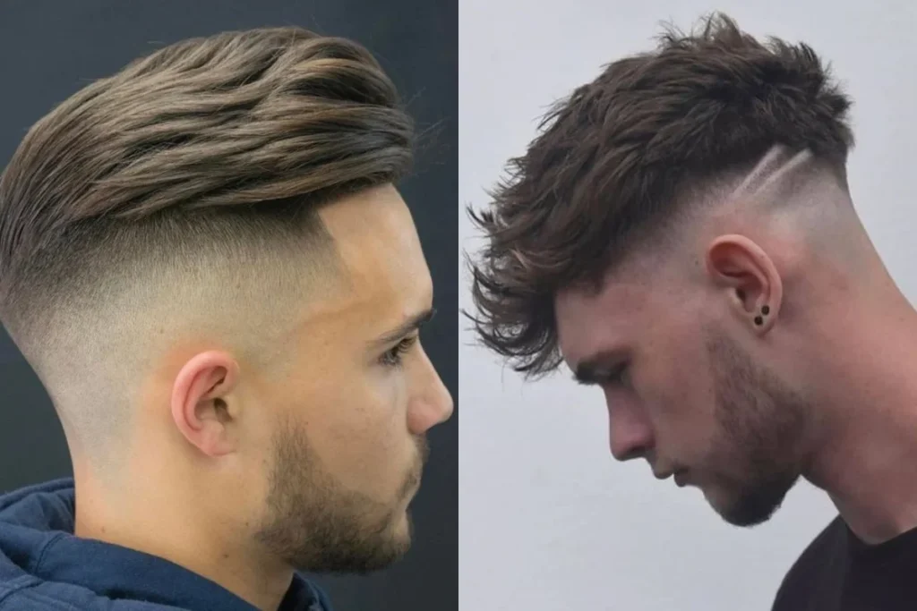 Jovens com o corte de cabelo undercut masculino