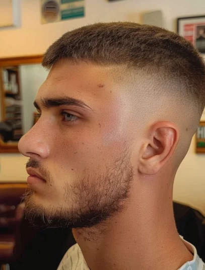 Corte de cabelo curto Raspado nas Laterais