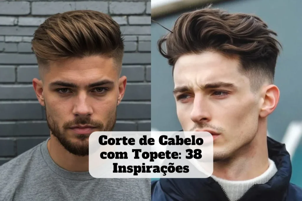 Corte de cabelo masculino com topete: 38 inspirações + dicas 1 homens com corte de cabelo com topete