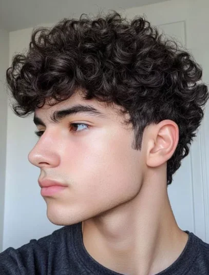 corte de cabelo masculino com franja 43