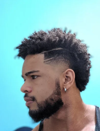 corte de cabelo masculino crespo moicano 18