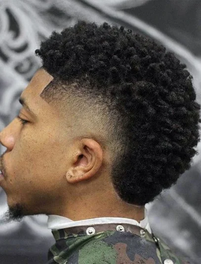 corte de cabelo masculino crespo moicano 19