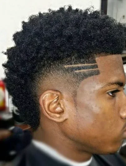 corte de cabelo masculino crespo moicano 22