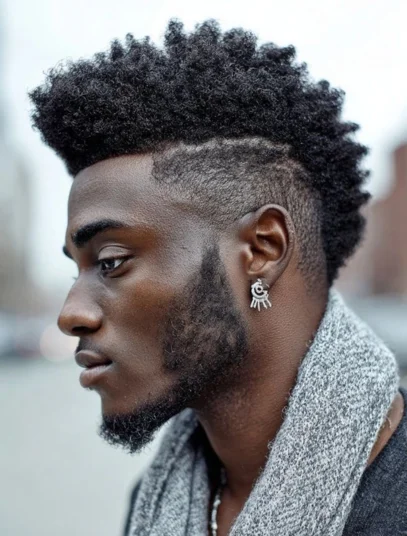 corte de cabelo masculino crespo moicano 23