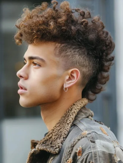 corte de cabelo masculino crespo moicano 9